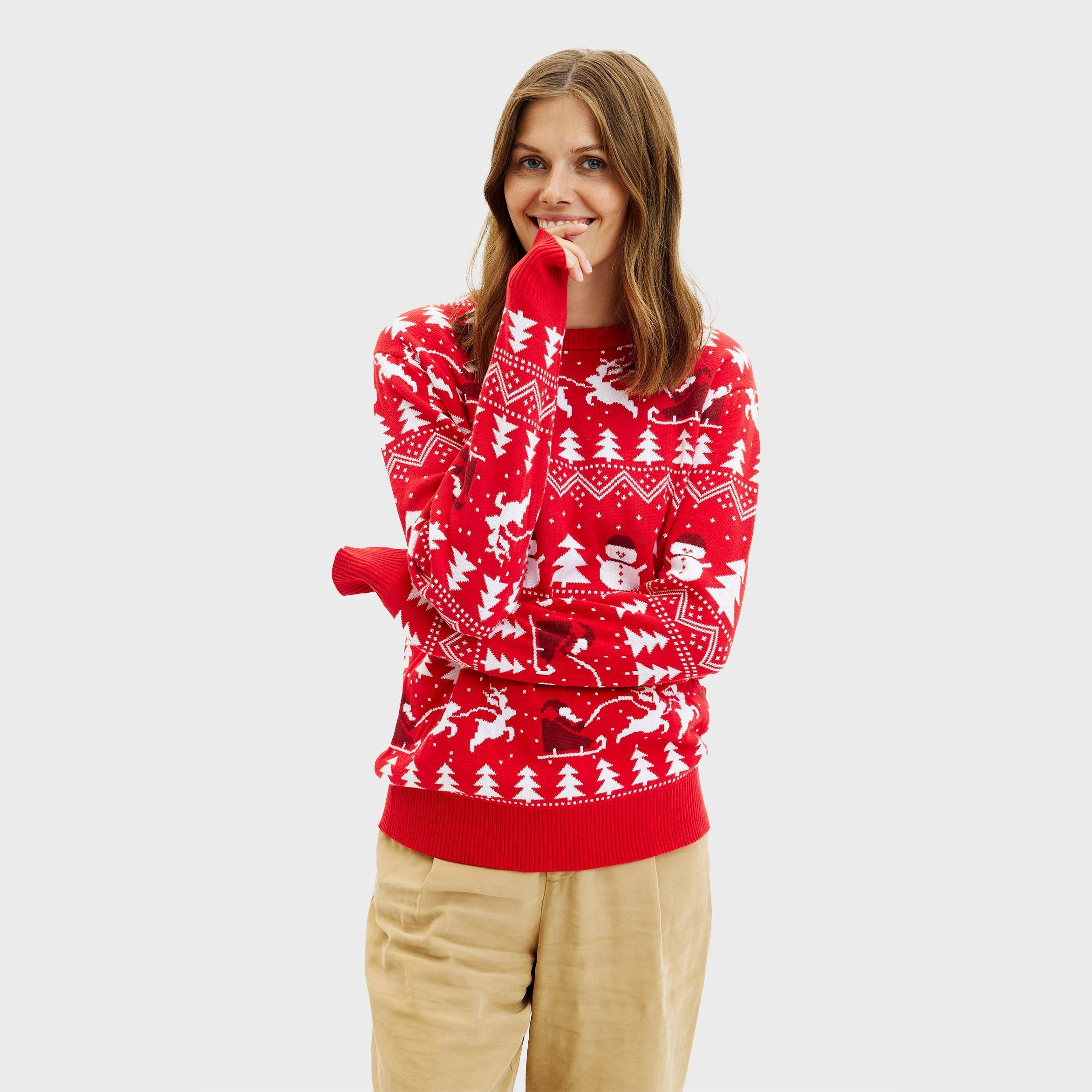 The Stylish Red Christmas Sweater – Women